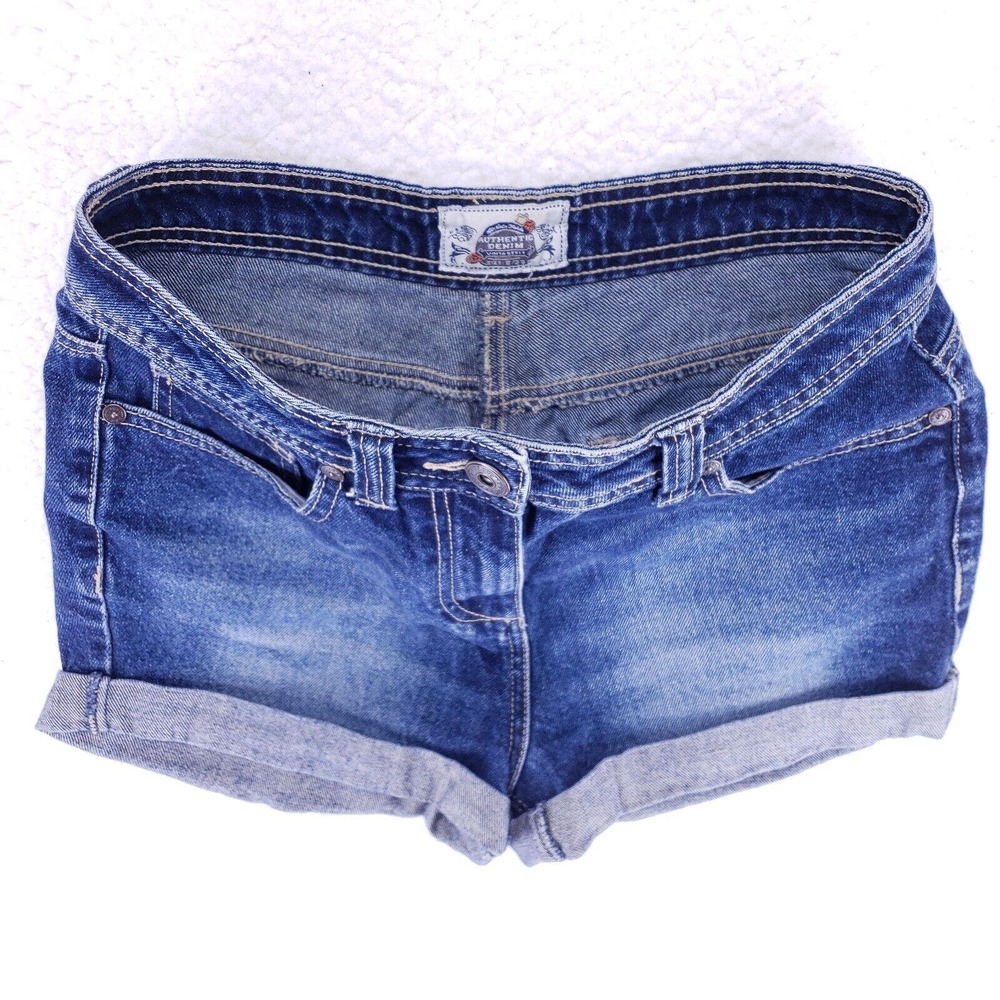 Authentic Denim Vintage Fit Jean Shorts Womens Size 8 36 Mid Rise Denim Pants - Picture 5 of 6